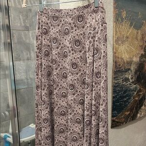 Michael Kors Brown Patterned Midi Skirt